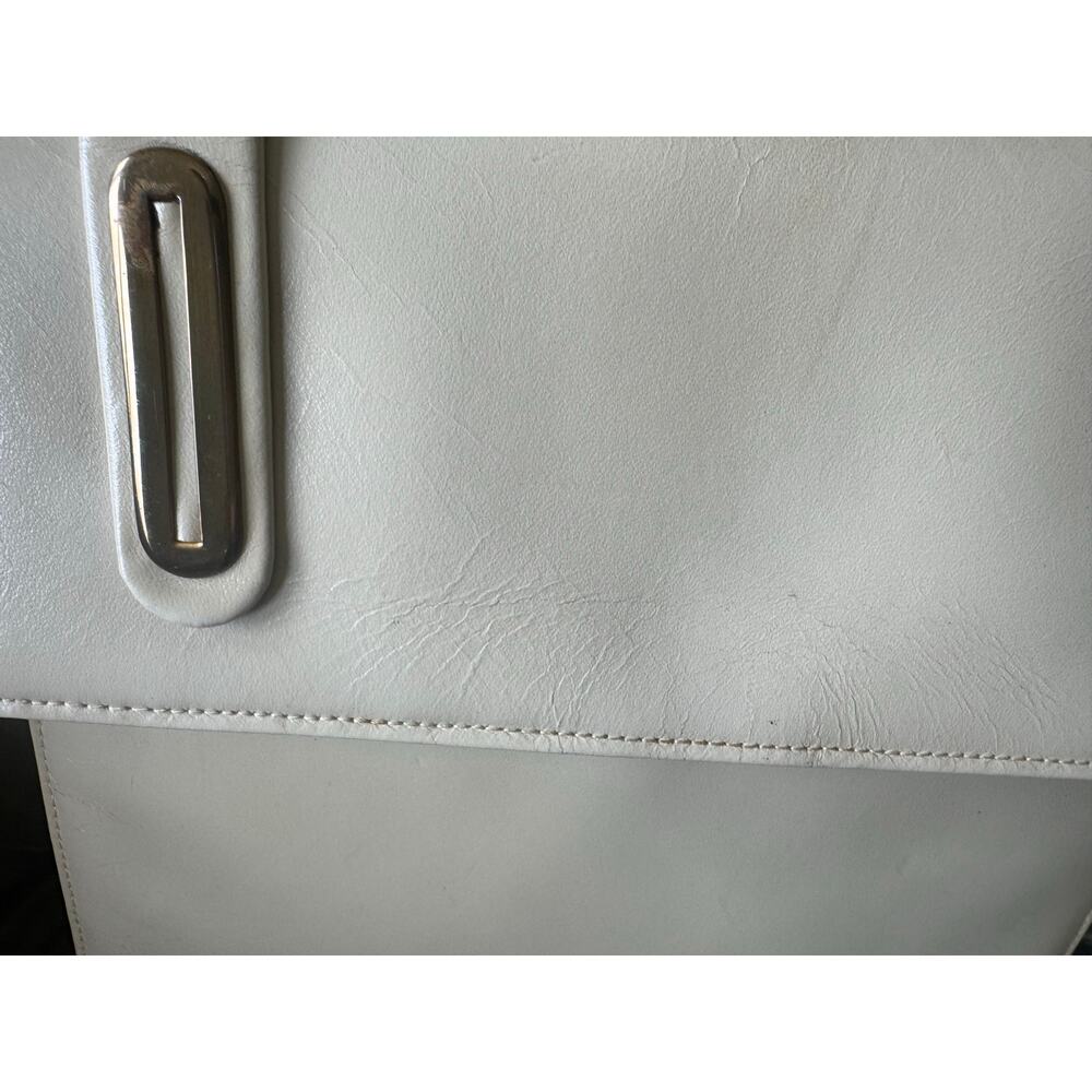 Vintage Duchess Cream Leather Top Handle Handbag 50s 60s - Picture 13 of 14